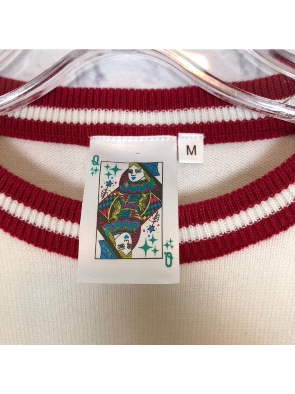 Queen Of Sparkles Alabama Sweater Size M Bama Roll Tide White Crimson - Picture 5 of 7